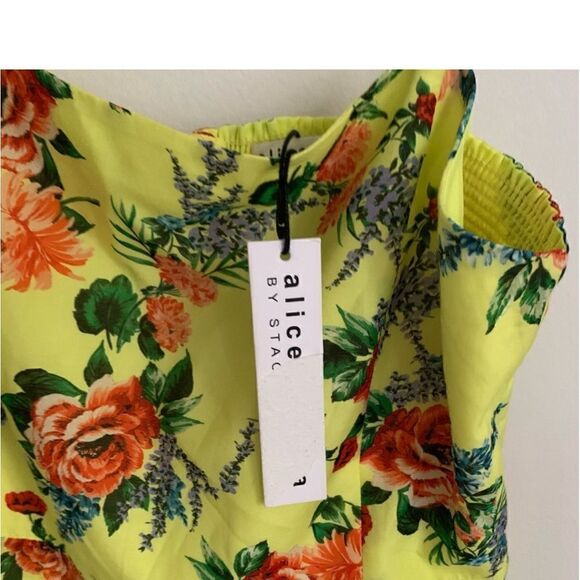 ALICE + OLIVIA Ginny Floral Minidress Sz 0 NWT $395 - Picture 5 of 7
